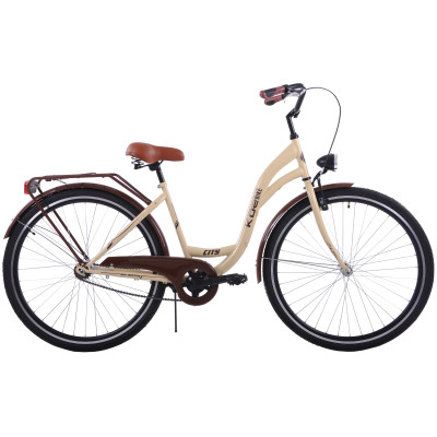 Mestský bicykel 26" Kozbike K291S 1 prevodový Krémovo hnedý